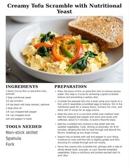 Delicious Creamy Tofu Scramble Recipe with Nutritional Yeast and Fresh Vegetables