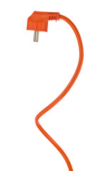 Electrical cord isolated on white background.
