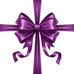 Purple ribbon png Violet bow cutout Shiny band png Elegant tie cutout Decorative sash png Festive loop cutout Luxurious adornment png Glossy embellishment isolated transparent background image