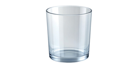 Clear glass tumbler on black background drinking glass