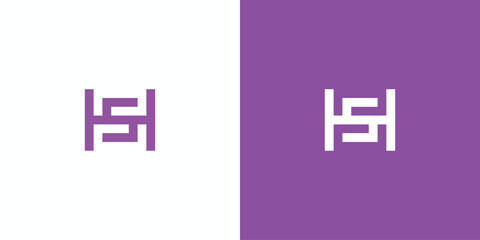 Fototapeta premium Letter S H Geometric logo