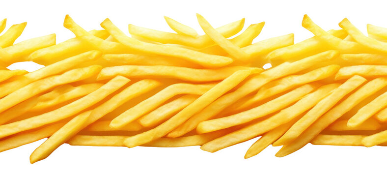 PNG French fries line horizontal border food white background freshness.