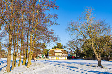 Haus am Bodden in Wieck auf dem Fischland-Dar&szlig; im Winter