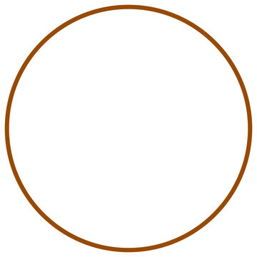 Brown Circle Minimalistic Outline Design