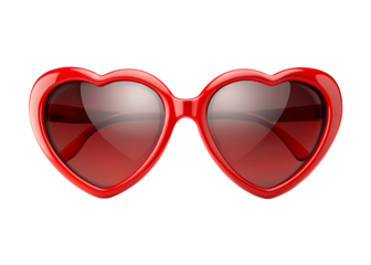 Red heart shaped sunglasses with dark red lenses red sunglasses