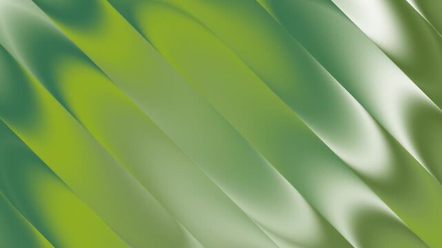 Diagonal bands of vibrant green and light green with white highlights abstract background