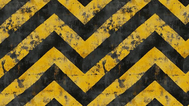 Industrial worn-out hazard chevron pattern animation.