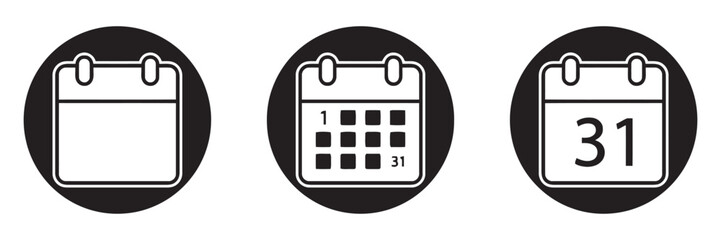 Calendar date agenda appointment schedule vector illustration of event with deadline icon in black and white for business meeting appointment reminder