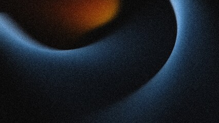 Abstract dark blue gradient glowing grainy background with blur and noise texture effect with copy space.