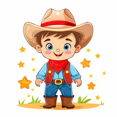 Cowboy - Cartoon Comic Stil