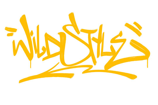 street tag lettering graffiti style design element