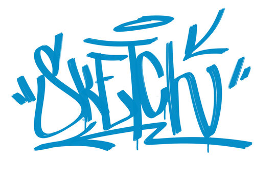 street tag lettering graffiti style design element