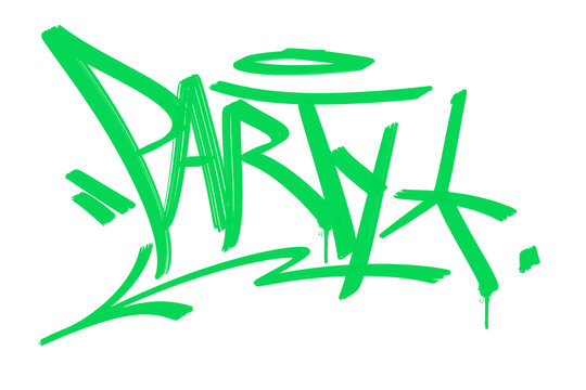 street tag lettering graffiti style design element