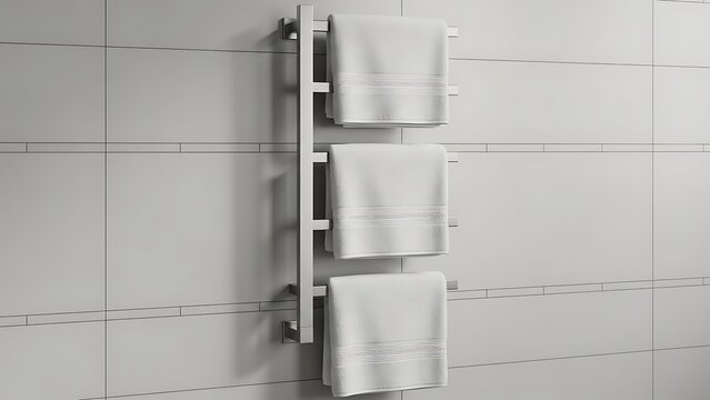 Modern bathroom towel warmer