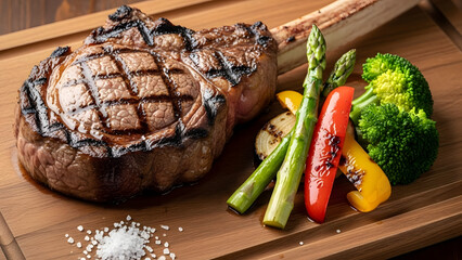 Rustic Grilled Tomahawk Steak Platter