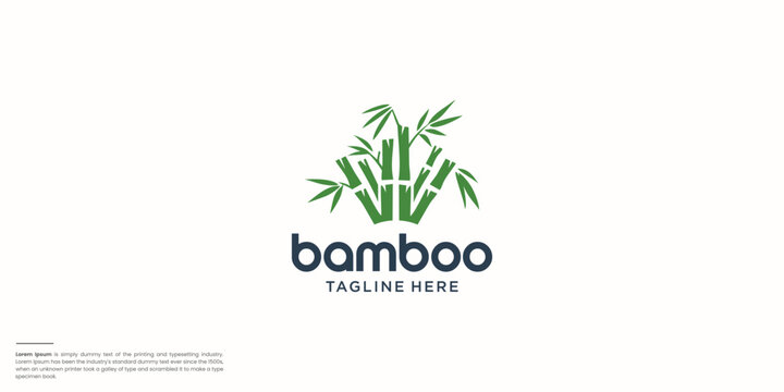 Bamboo tree inspiration logo design modern. - Powered by Adobe