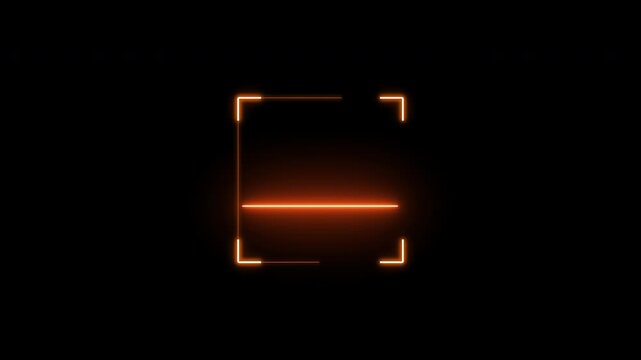 4K resolution QR code scanner animation isolated on black background.