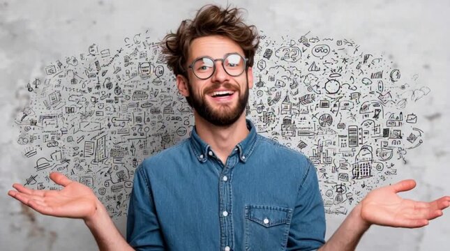 A helpful IT specialist utilizing straightforward illustrations to convey a solution