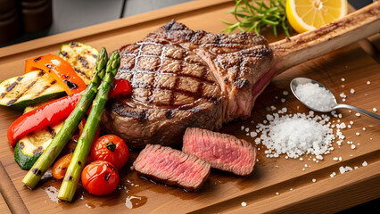 Gourmet Tomahawk Steak Restaurant Style