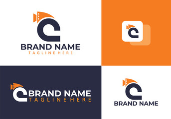 Initial letter c media logo - Creative  media logo vector.