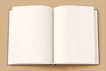 open book with blank pages