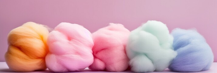 Fluffy pastel color Cotton candy 