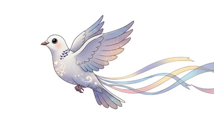 Obraz premium Vibrant bird with long tail streamers flying through air freely outside