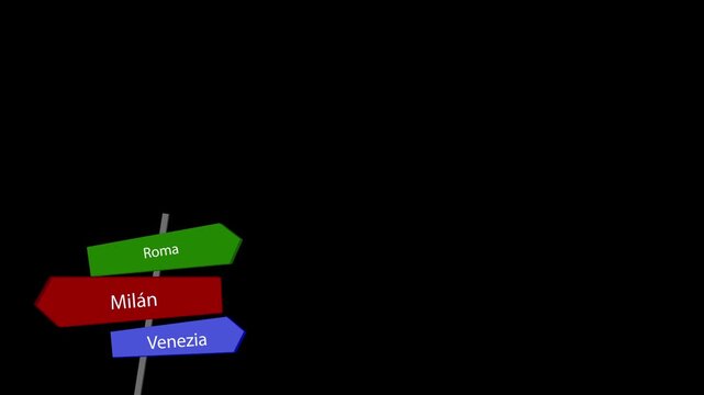 Travel signs series. Lower thirds.