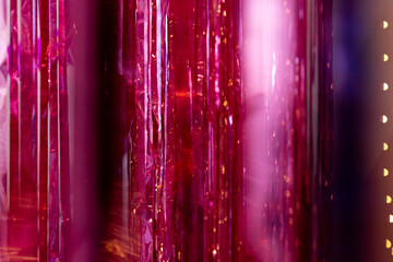 Pink and Purple Festive Tinsel Background