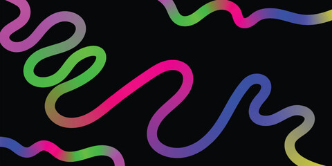 Abstract Party Background with a Gradient background, Abstract Background with Gradient Line Shapes. Vector Graphic with Curve Rainbow Ribbons.Vector Swirl Rainbow Ribbons