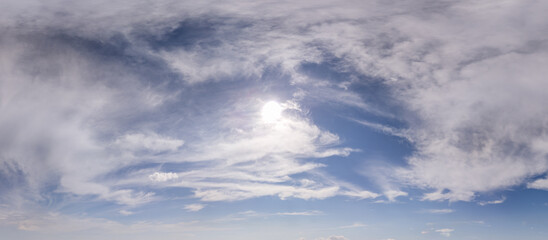 Obraz premium Vast Sky With White Clouds Over Calm Blue Horizon Cloudscape Landscape