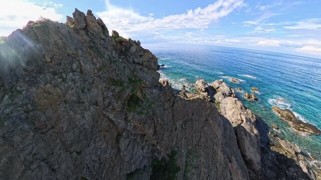 Beautiful Coast of Crete, Greece, Drone 4K