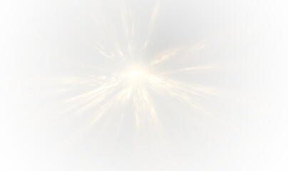 Obraz premium Bright projector glare with sparkling neon rays, glowing flare, radiant light burst, and abstract background suitable for vector design or festive projects