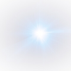 Fototapeta premium Futuristic glowing light beams with sparkling lens flare and glitter effects