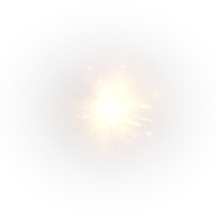 Luxury stage spotlight with glowing beams, radiant flare, sparkling rays, and abstract luminous...