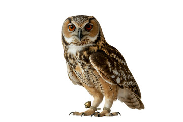 Fototapeta premium Captivating owl portrait on transparent background