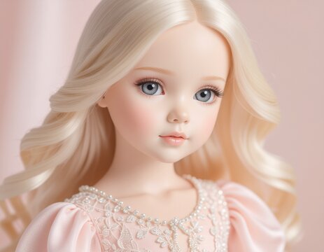 夢見るブロンドのドールと光のボケ / Dreamy Blonde Doll with Glowing Bokeh
