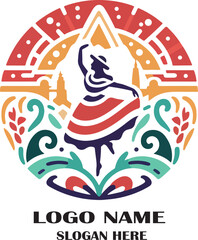Danzas peru logo vector white background .