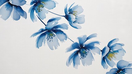 Seamless floral vector pattern with blue flowers and pink blossoms featuring garden leaves in a spring nature design for a beautiful summer wallpaper