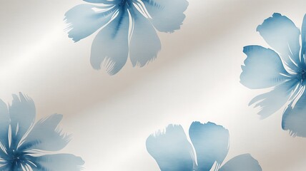 Light blue watercolor floral pattern on a soft gradient background with delicate petals
