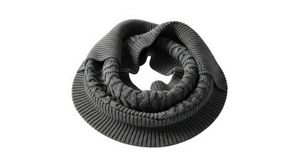 Cozy grey knit infinity scarf