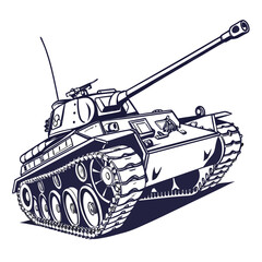 Illustrated military tank © Mamun