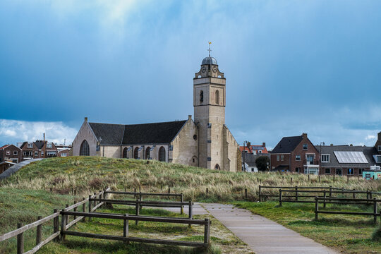 St. Andrew's Church in Katwijk aan Zee in the Netherlands right on the boulevard