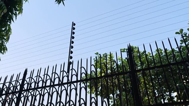 Electric fence installed to deter monkeys