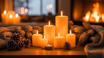 Cozy Winter Candle Glow Ambiance
