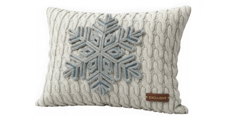 Cozy snowflake pillow