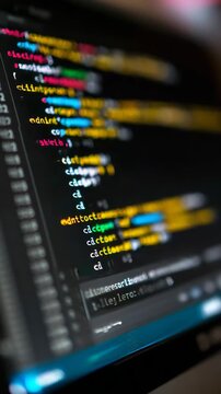 Vibrant computer code displayed on a screen, showcasing a variety of programming languages.