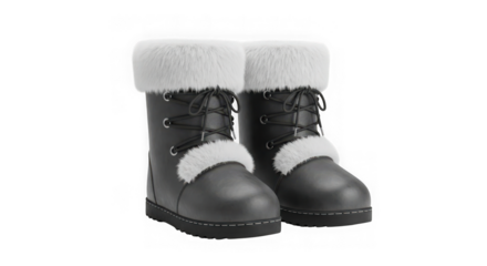 Cozy winter boots with fur trim