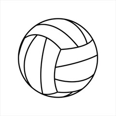 A simple line drawing of a volleyball