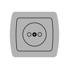 Vector graphic electrical plug icon